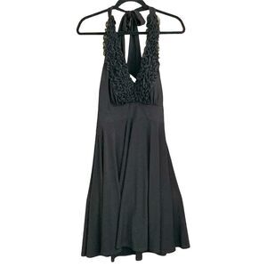 Onyx by Wendy Chaifin Backless Black Embellished Sundress 6